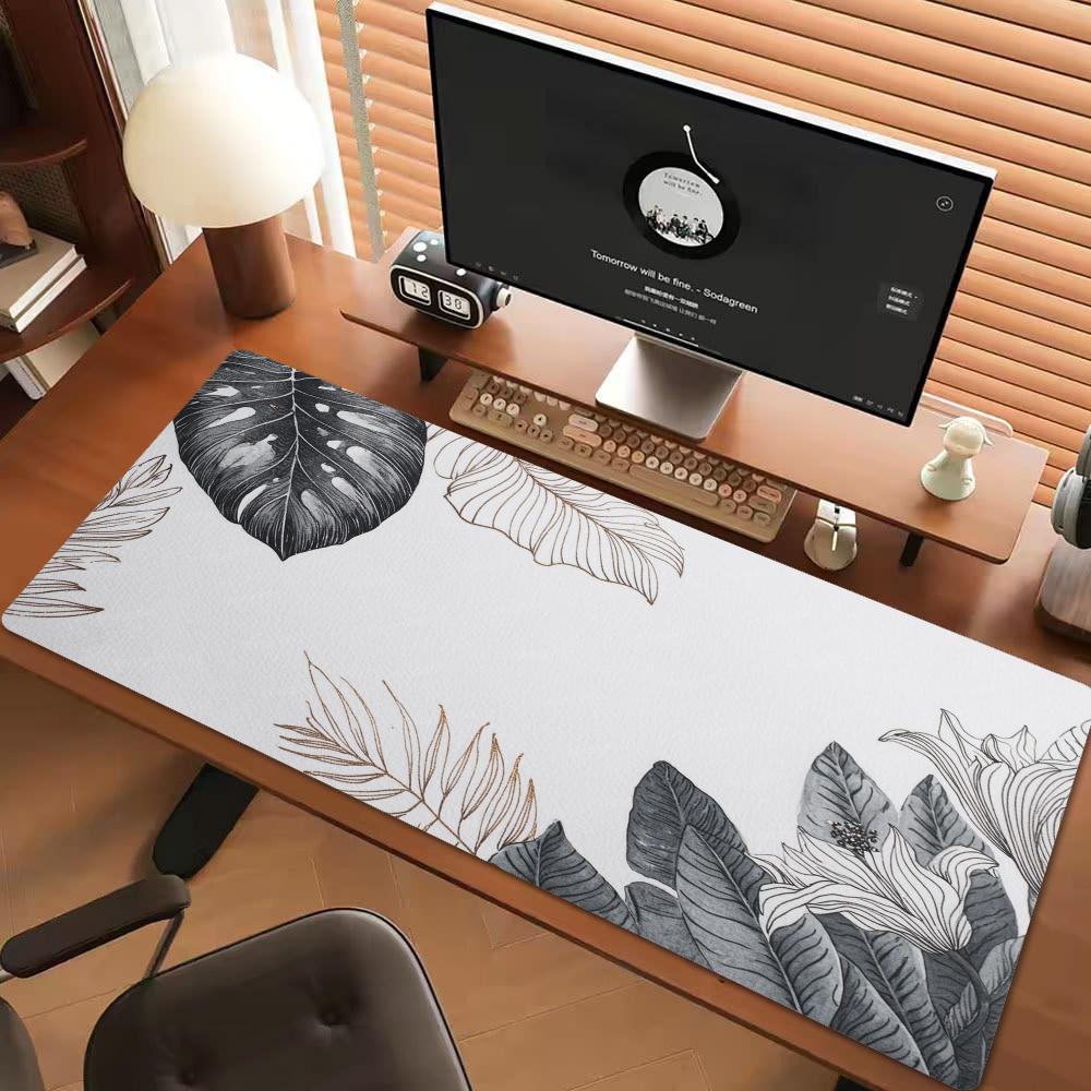 Pc Gaming Drawing - XXL Gaming Mouse Pad Tropical Monstera