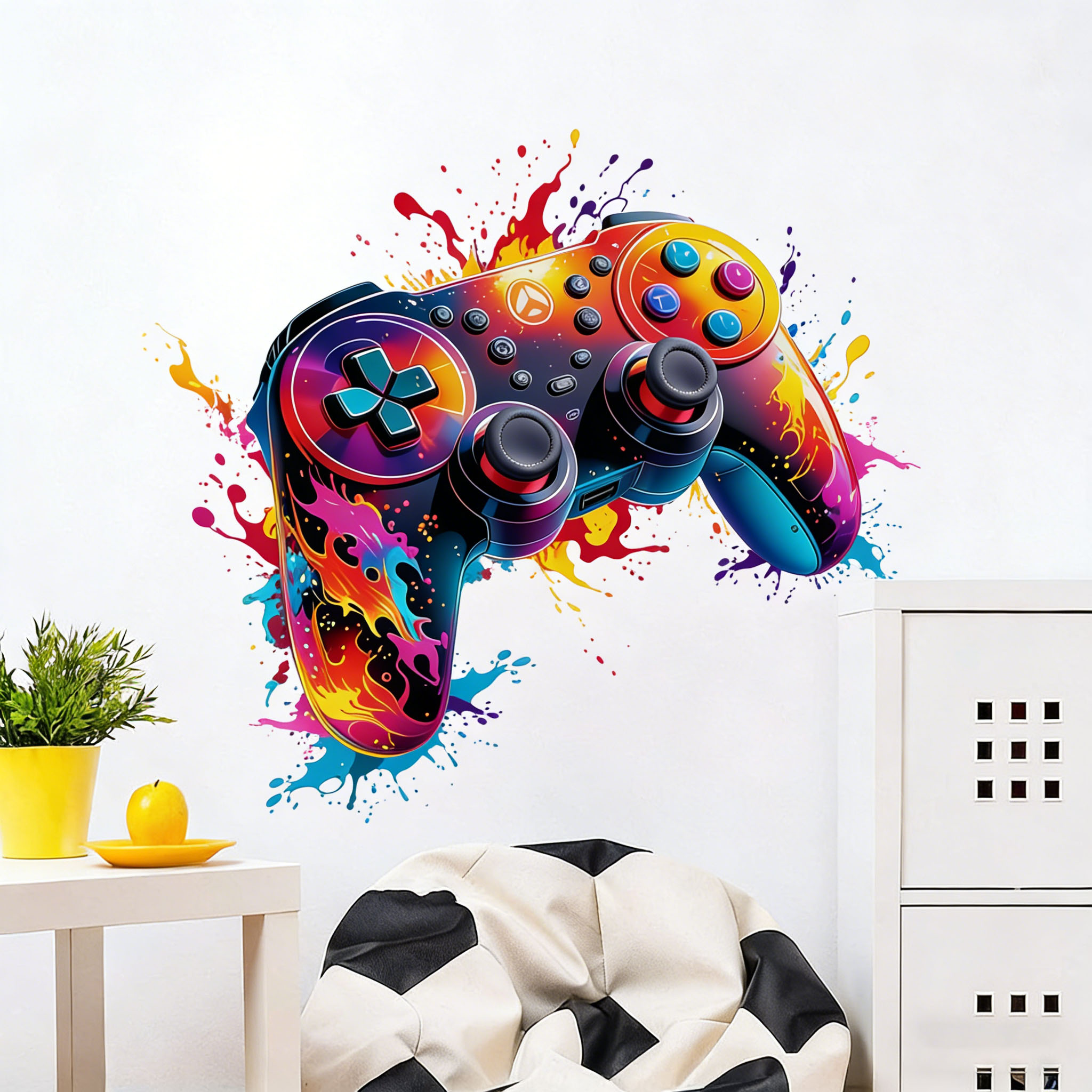 Red Flame Game Controller Wall - Pc Gaming Quotes recension och pris