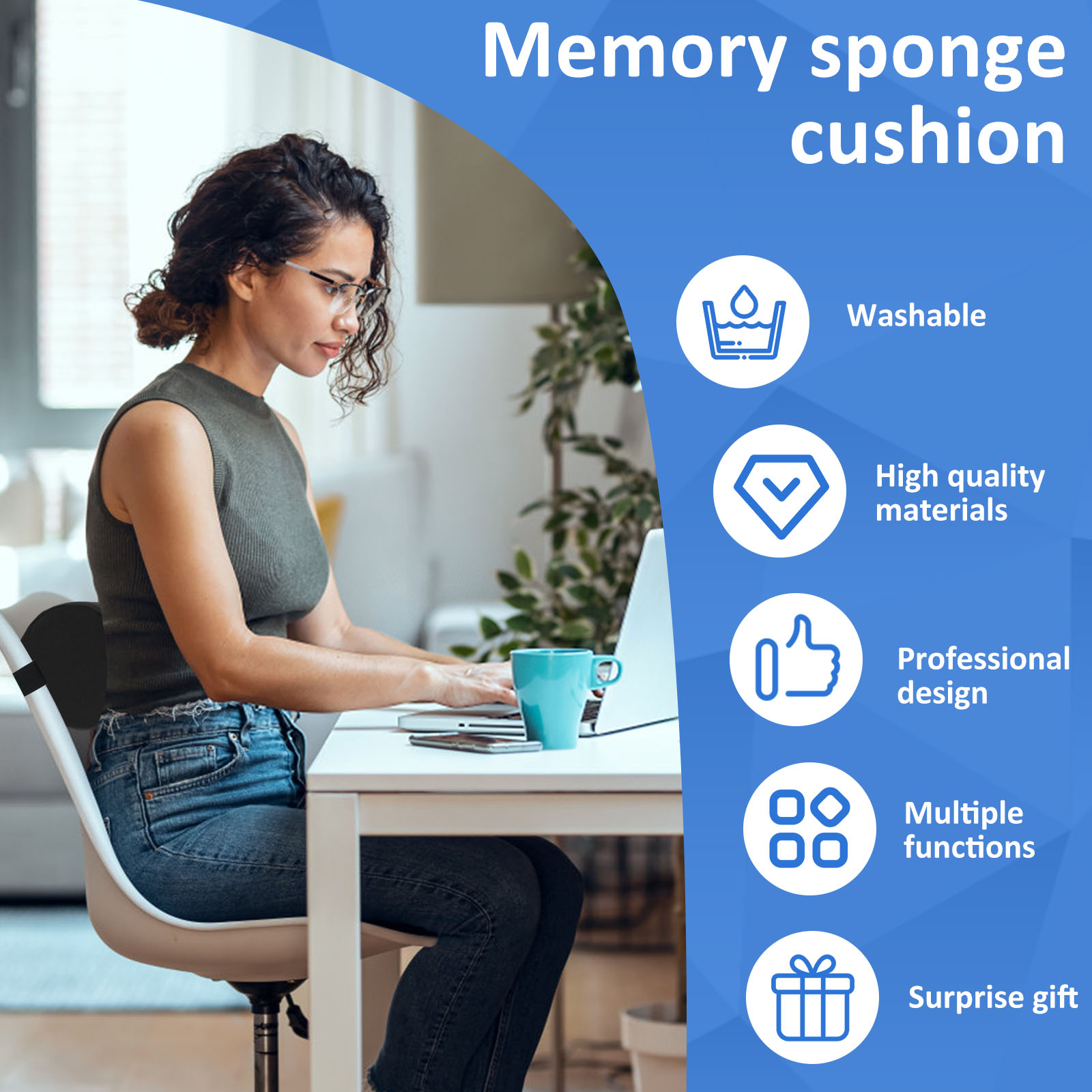 Memory Foam Lumbar Support Cus - Gaming Chair Lumbar Pillow recension och pris