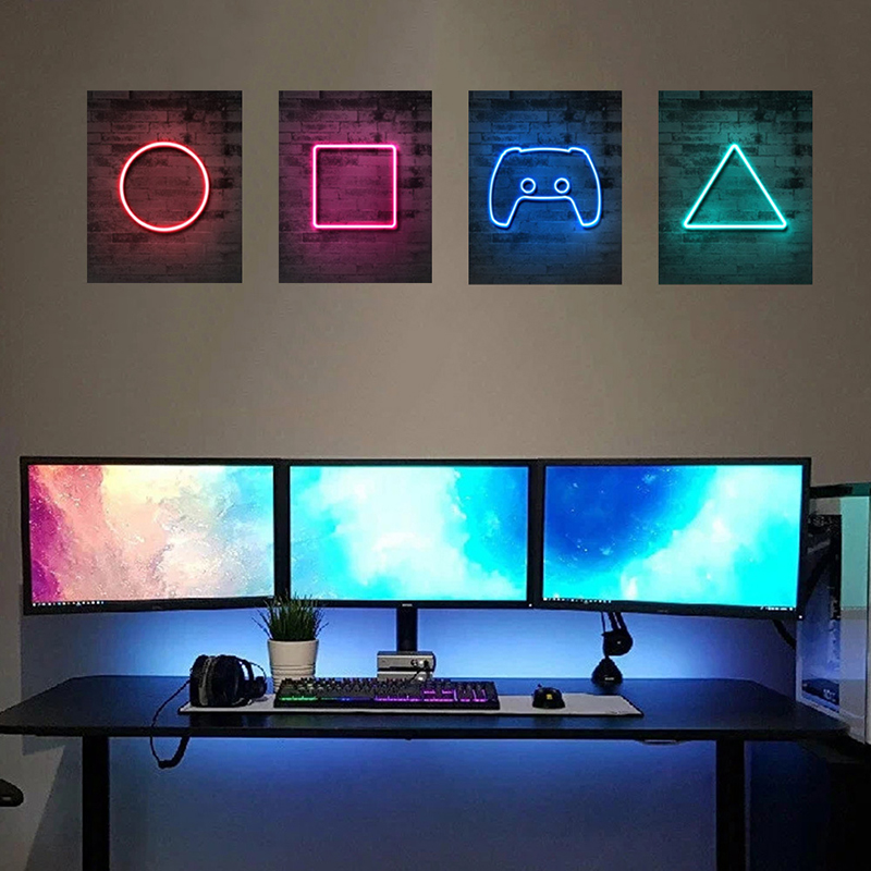 4PCS Kids Gaming Room Game Wal - Pc Gaming Quotes recension och pris