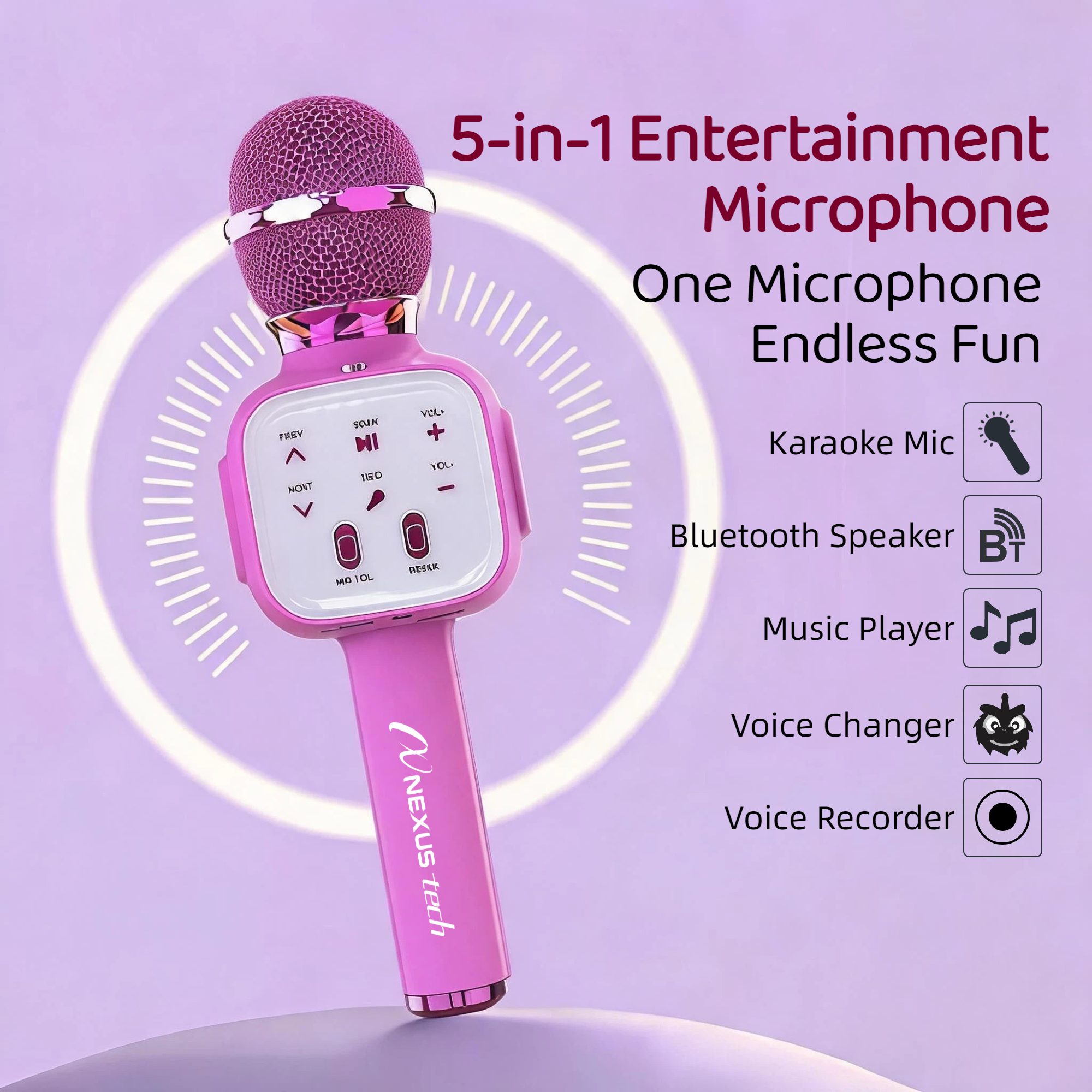 Wireless Bluetooth 5.2 Karaoke - Rgb Light Strip recension och pris