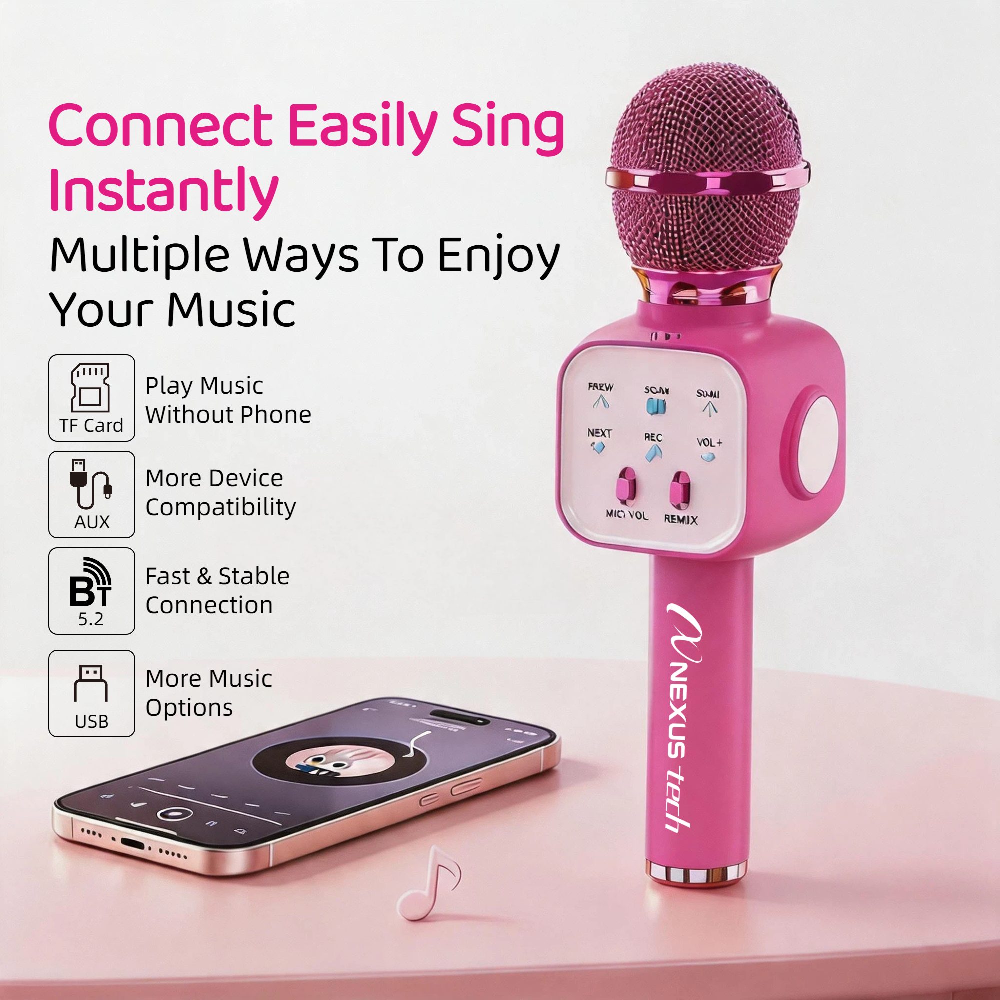 Wireless Bluetooth 5.2 Karaoke - Rgb Light Strip recension och pris