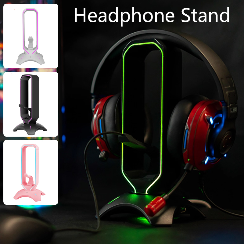 RGB Gaming Headphone Stand wit - Mouse Bungee Holder recension och pris