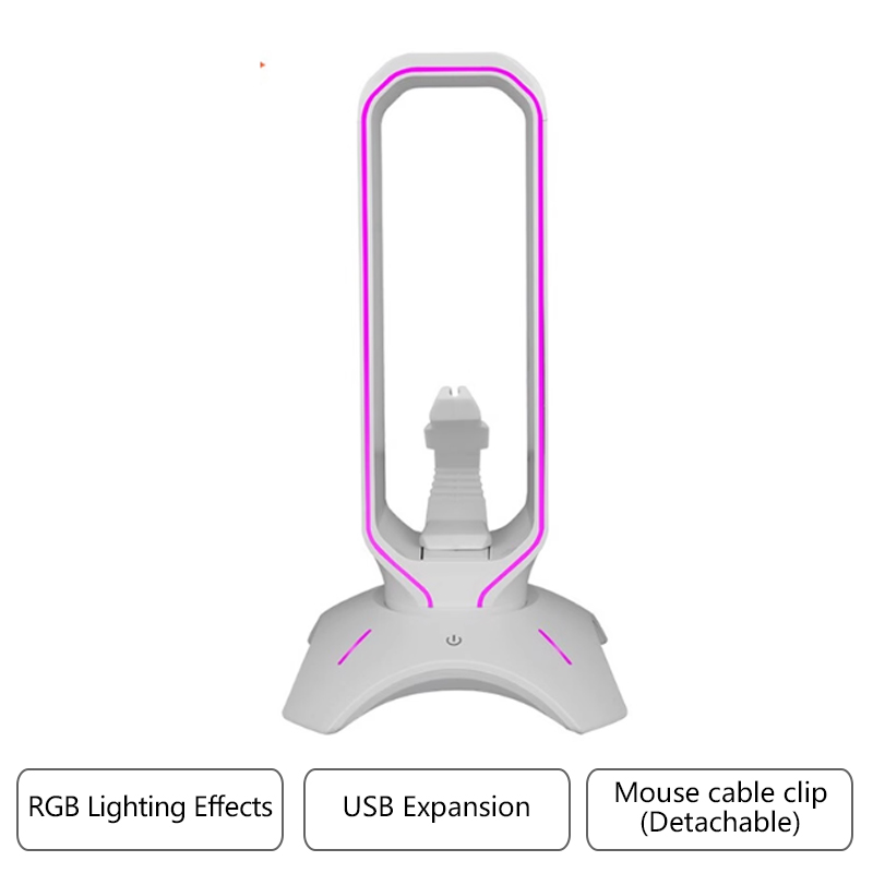 RGB Gaming Headphone Stand wit - Mouse Bungee Holder recension och pris