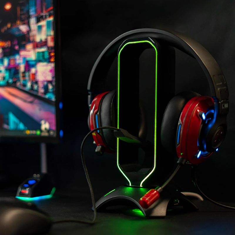 RGB Headset Stand with Mouse B - Mouse Bungee Holder recension och pris