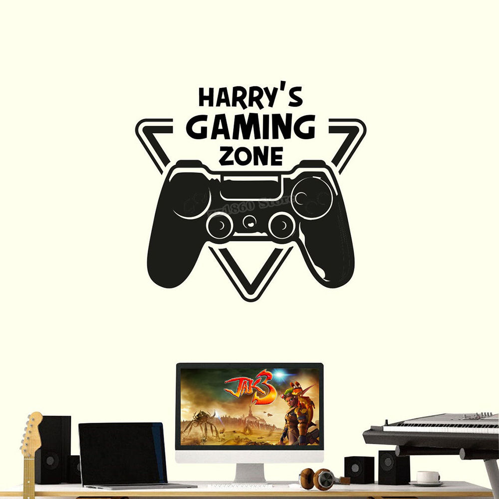 Custom Name Gaming Zone Wall D - Pc Gaming Quotes recension och pris