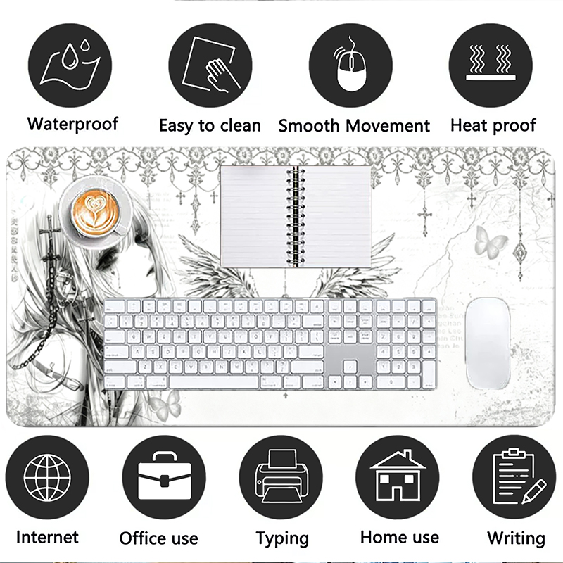 Leather Mousepad Black White A - Gaming Pc Equipment recension och pris