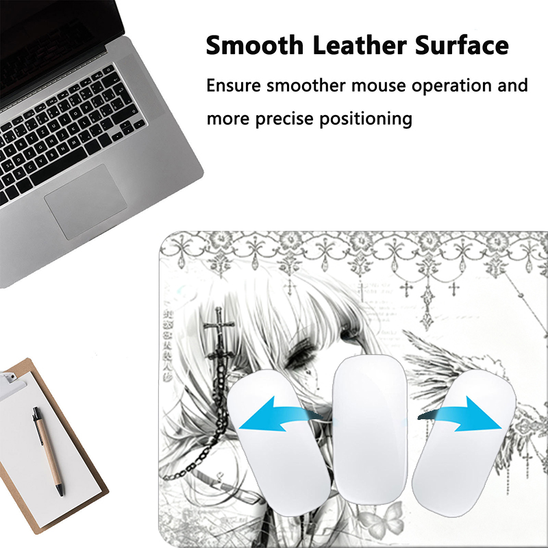 Leather Mousepad Black White A - Gaming Pc Equipment recension och pris