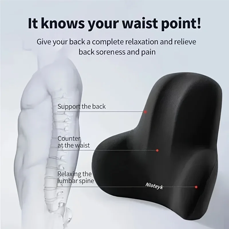 1pc Memory Foam Lumbar Back Cu - Gaming Chair Lumbar Pillow recension och pris